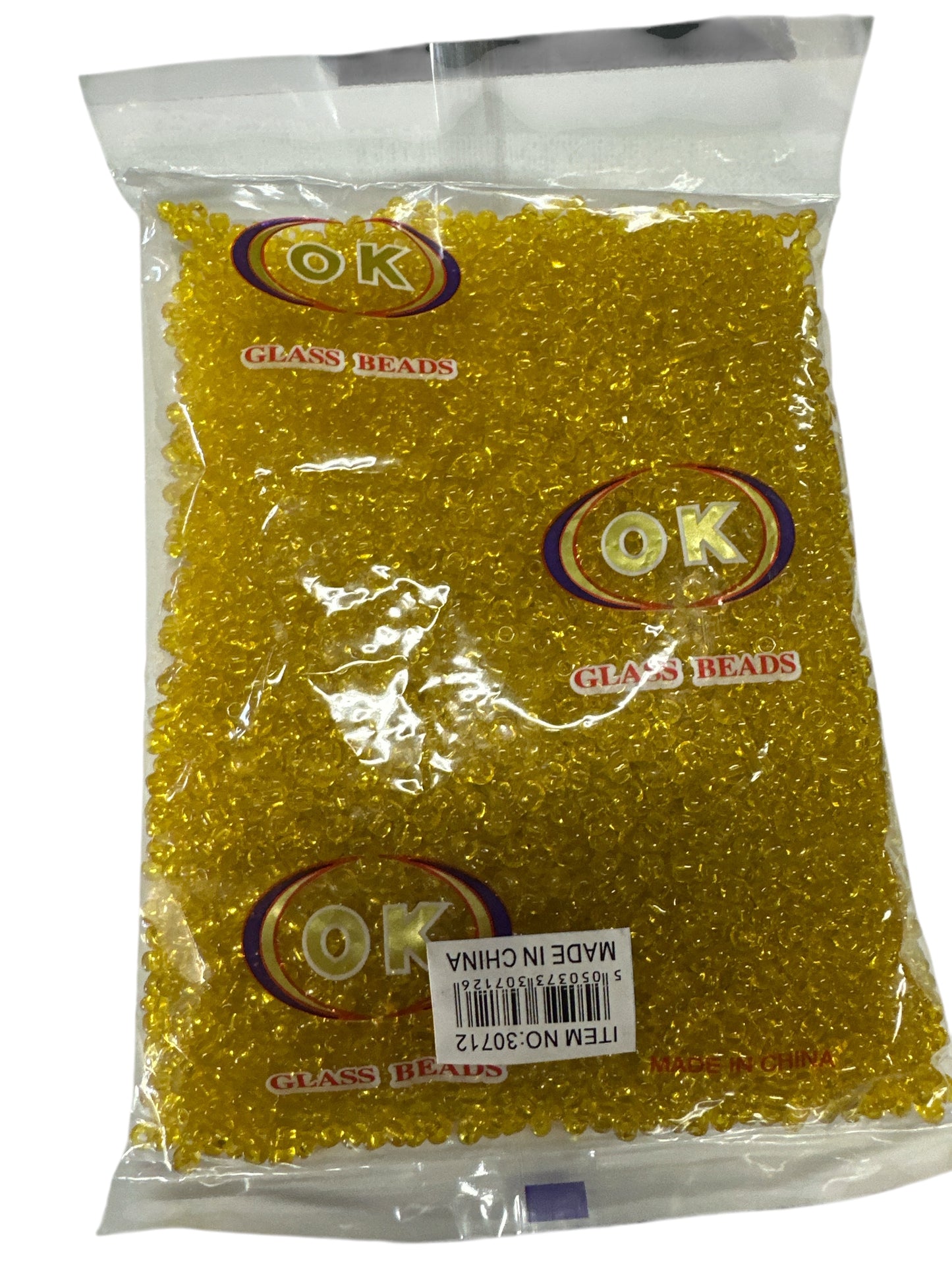 Transparent Yellow Beads 1 lb