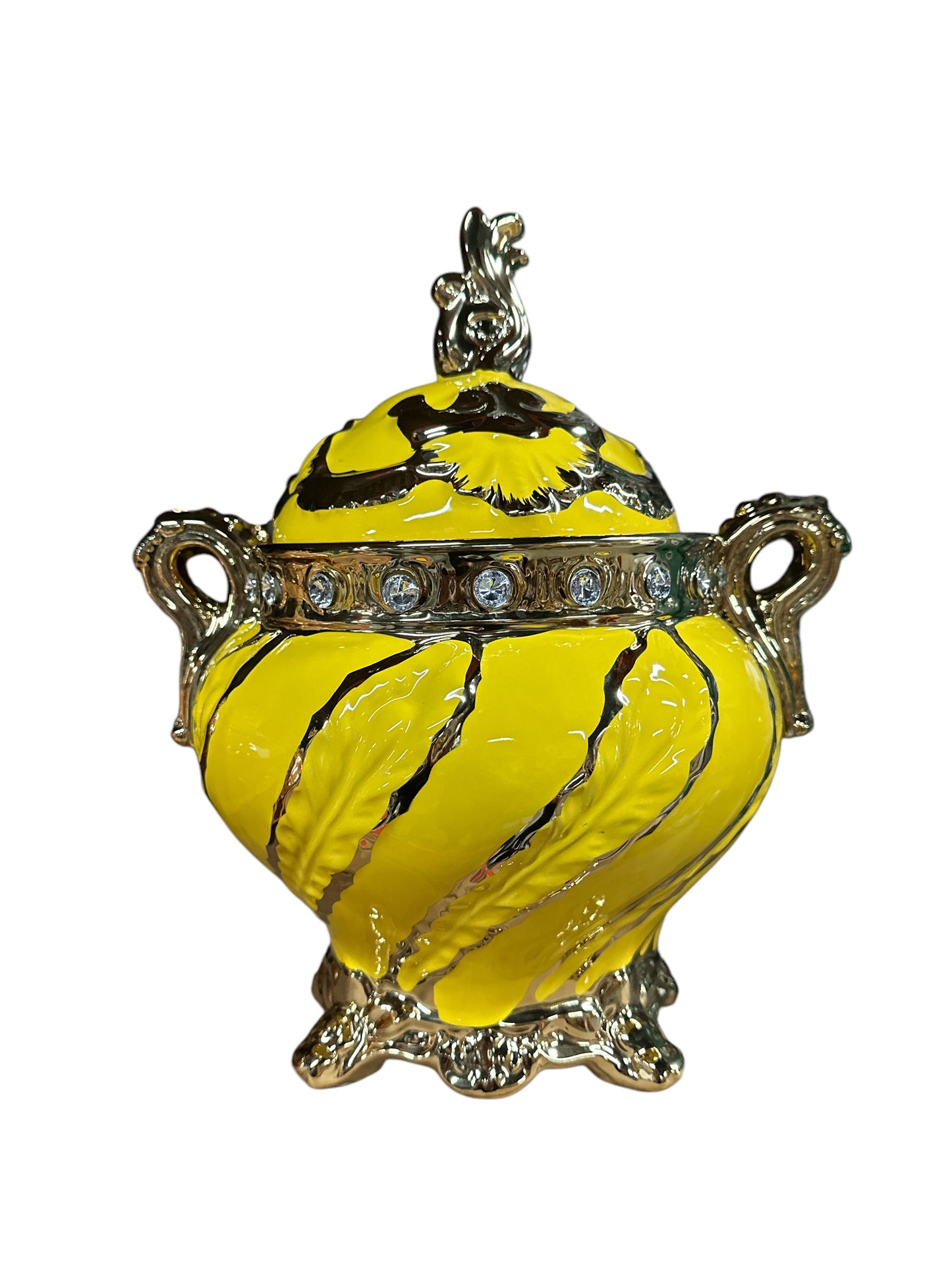 Ochun Yellow/ Gold tureen 13"x 11"
