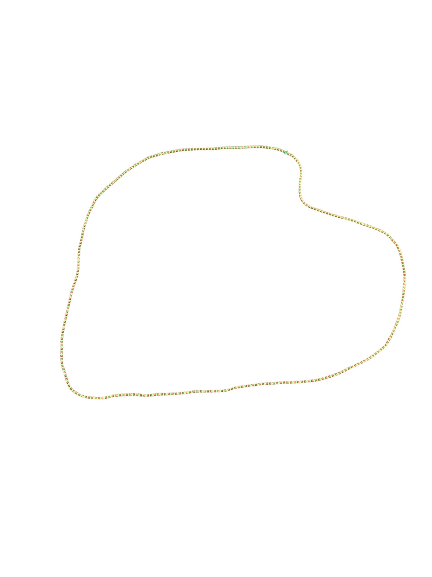 Necklace of small beads