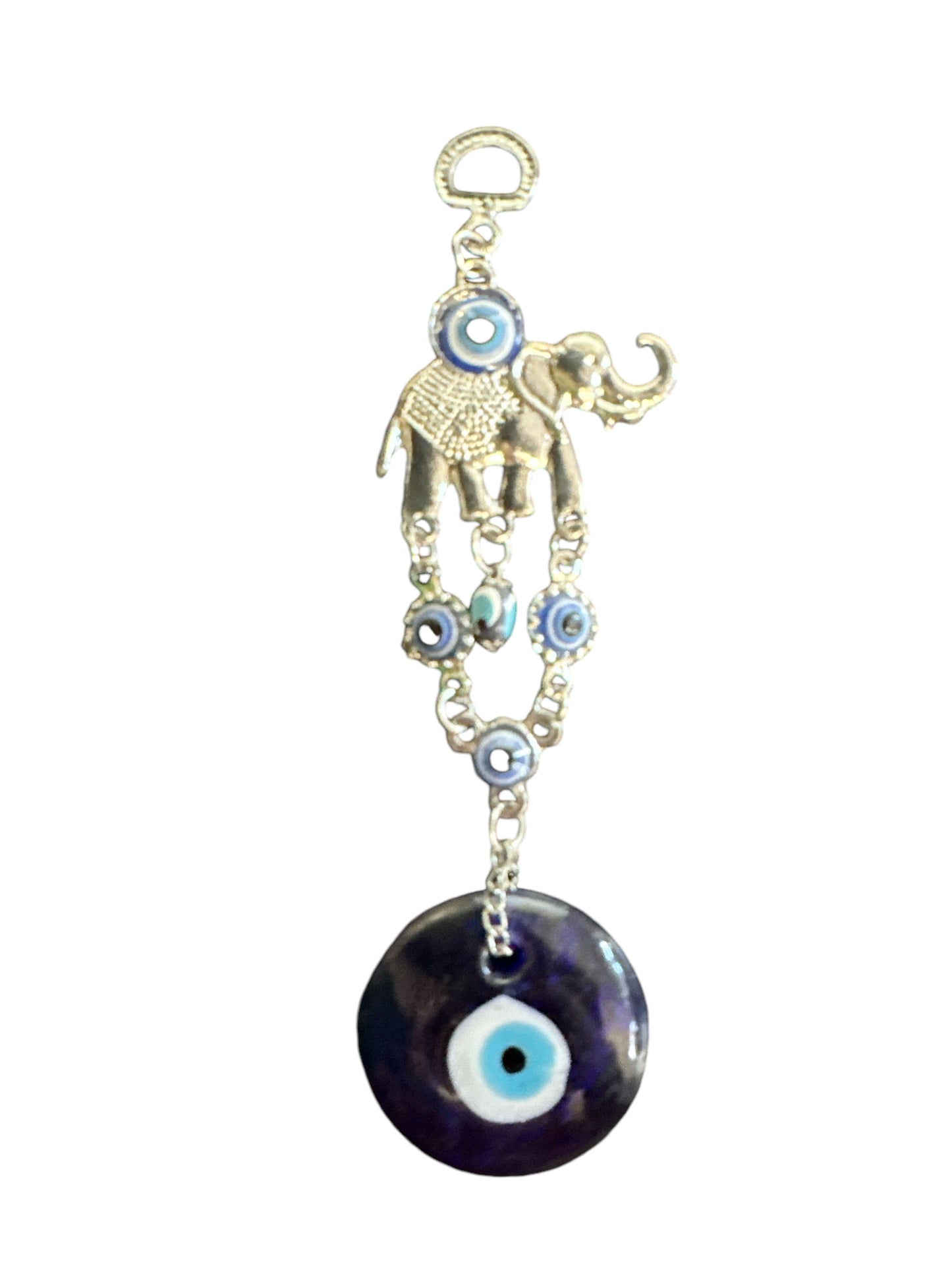 Evil Eye Keychain with Elephant