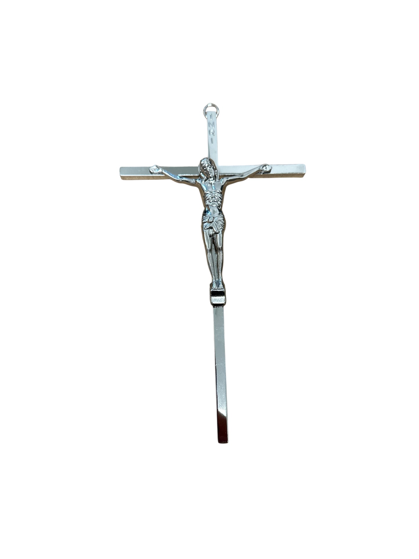 Silver Metal Crucifix 7"
