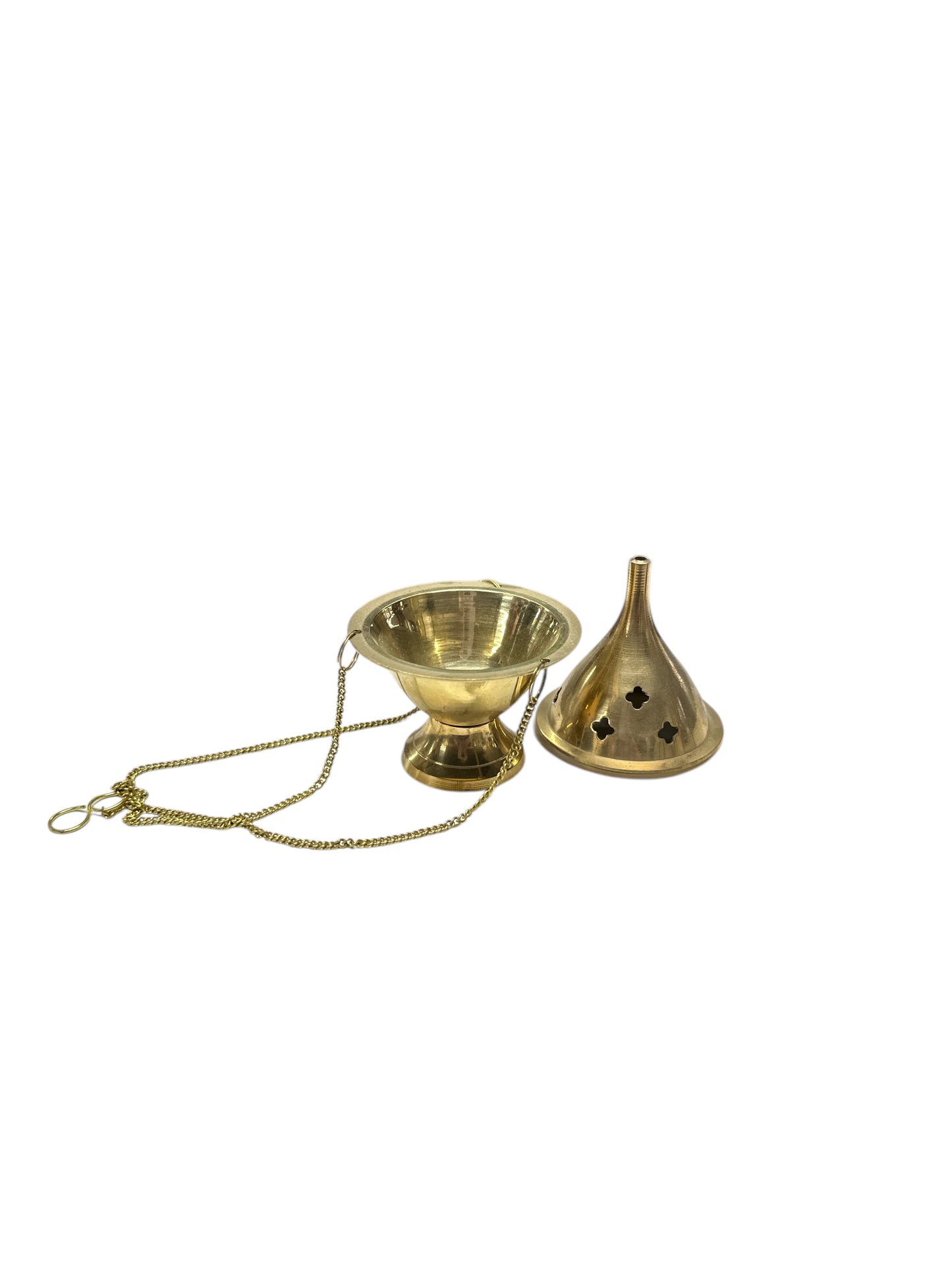 Hanging Brass incense burner 4"H