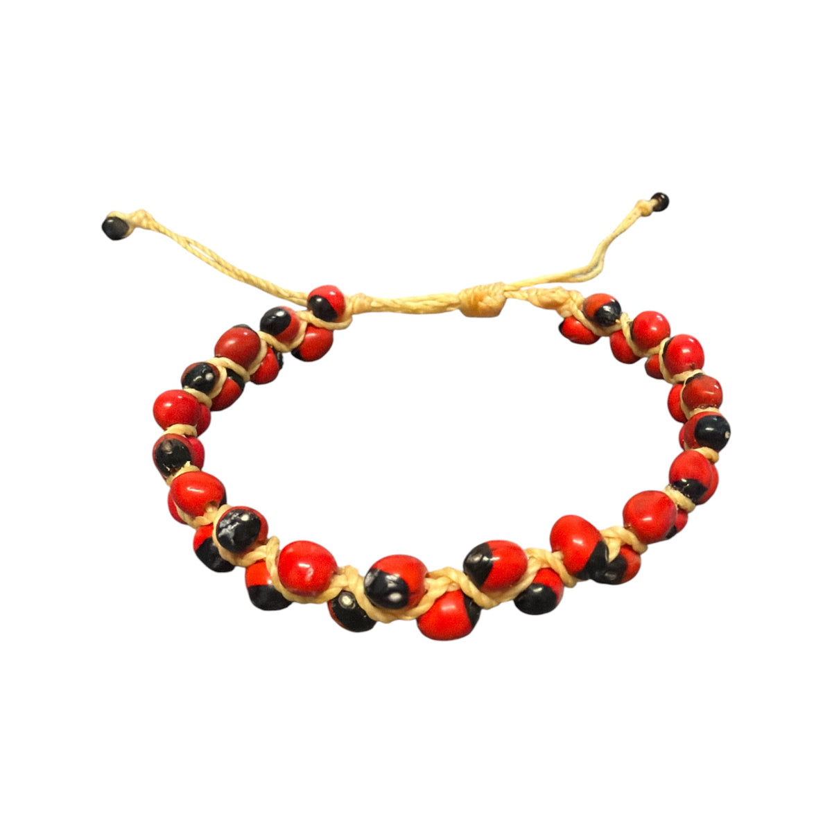 Adjustable double thread peony bracelet