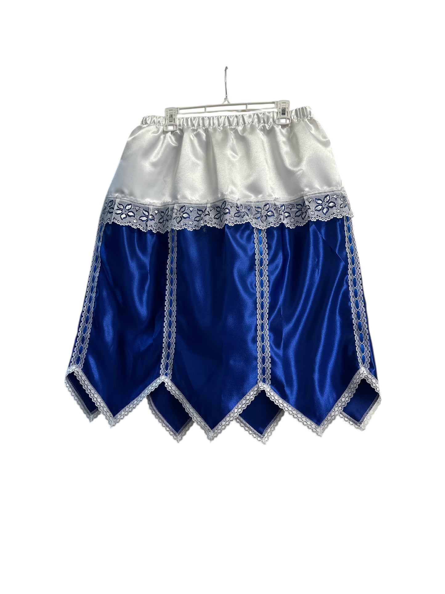 Satin Skirt Blue and White Lg/ XL size