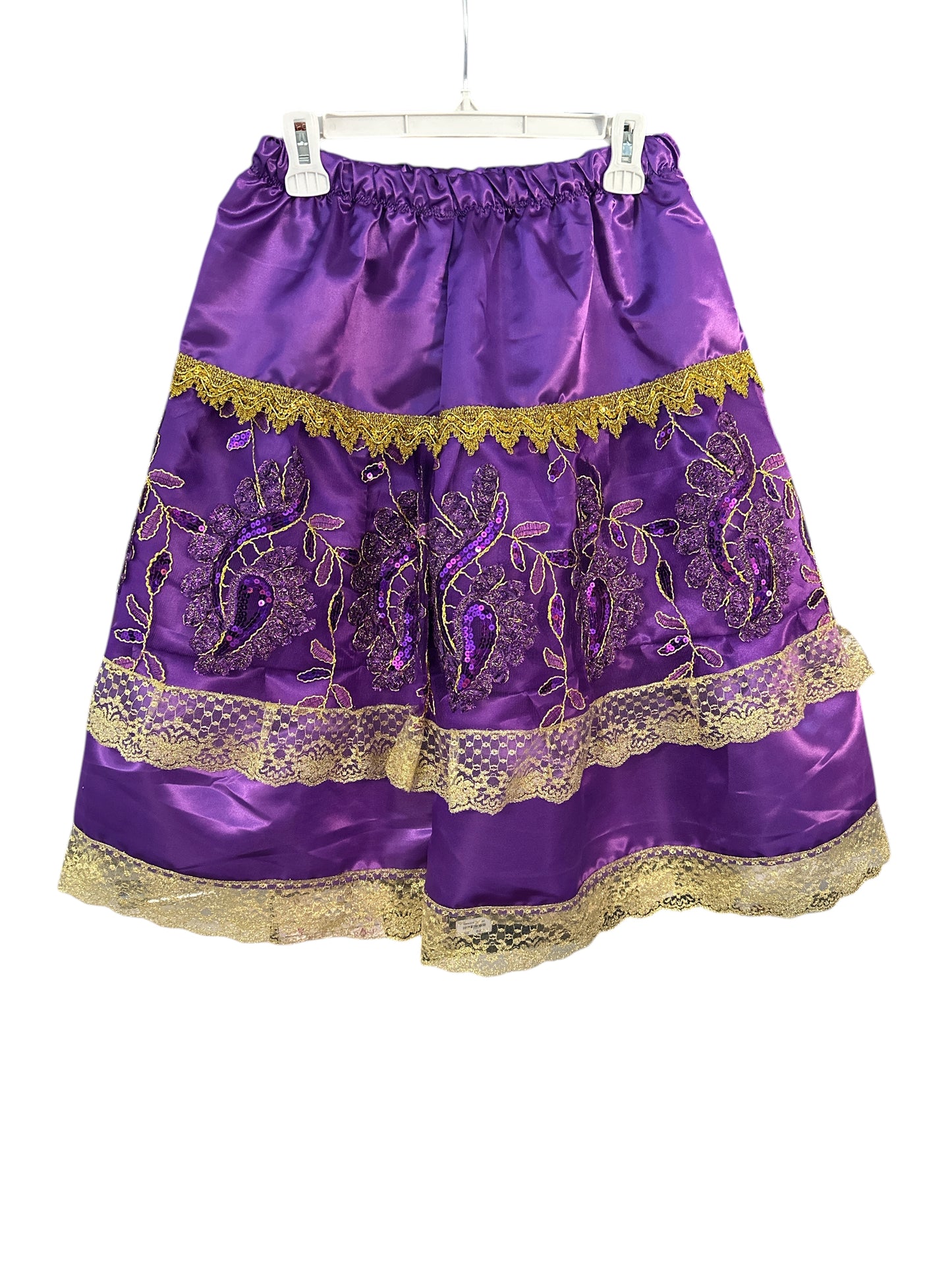 Saint Lazarus Satin and gold lace Skirt