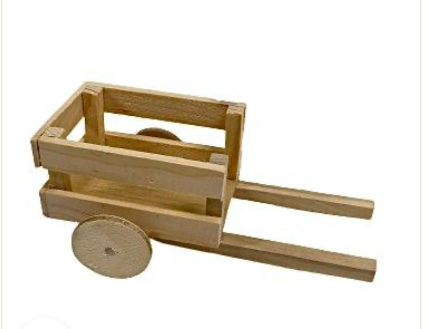 Wooden Cart 8”x 3.5”