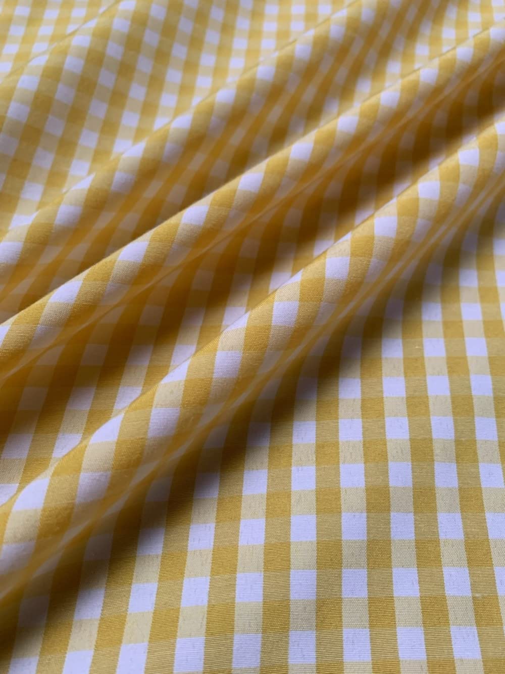 Yellow Gingham Fabric/ Tela Guinga Amarilla