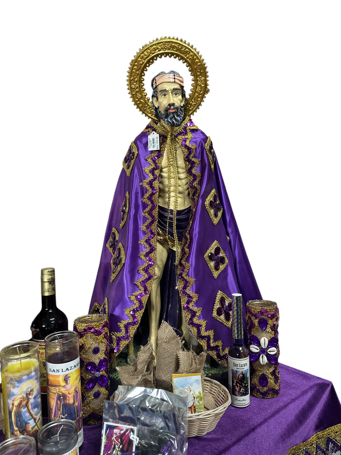 Saint Lazarus satin cape 34"-36"