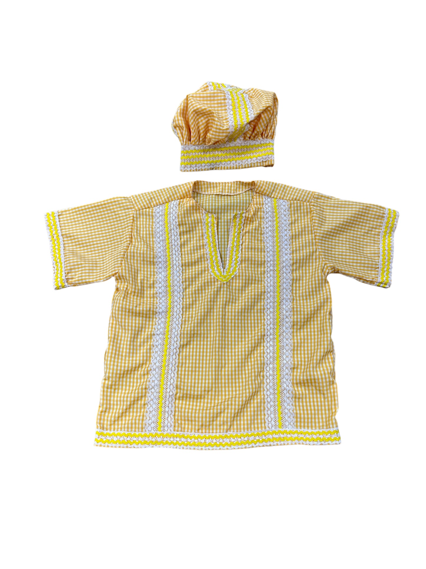 Gingham shirt and hat Size S/M