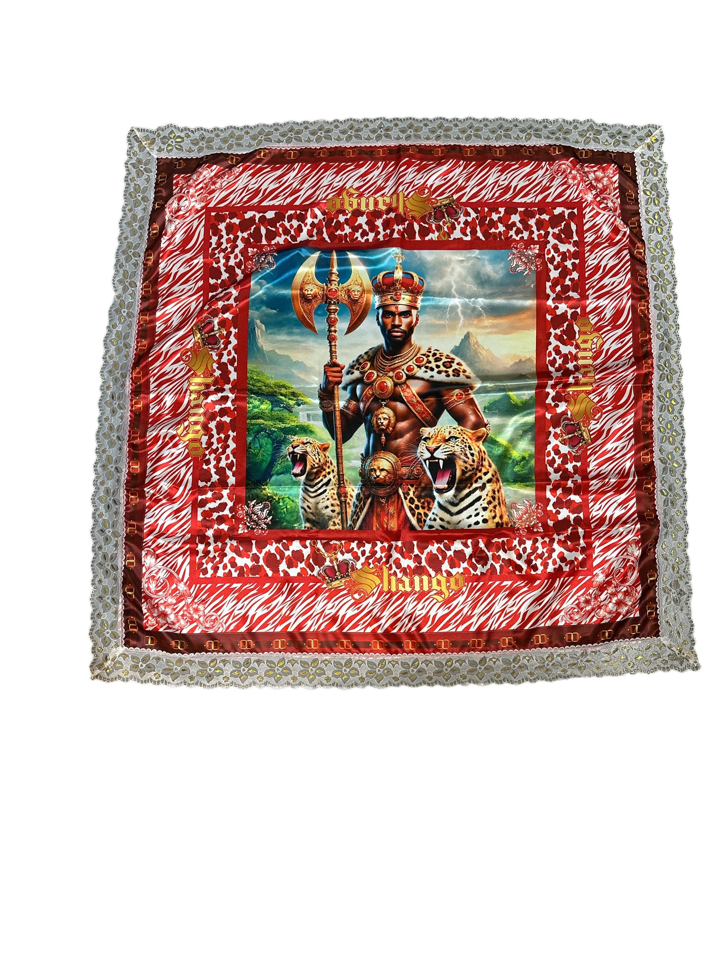 Sublimated satin cloths with images 41"x 41"