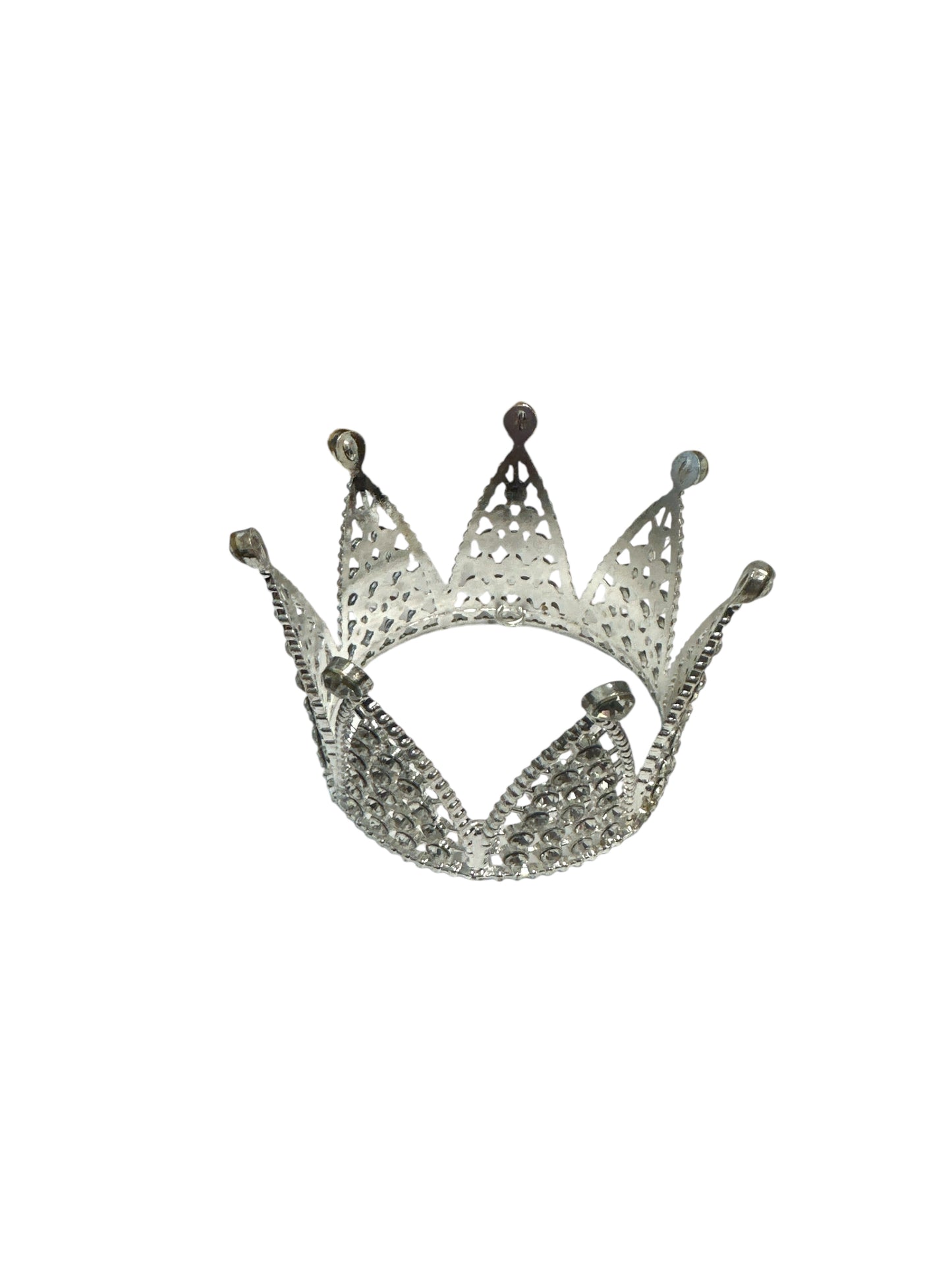 Small silver crown 2"H x 3"W