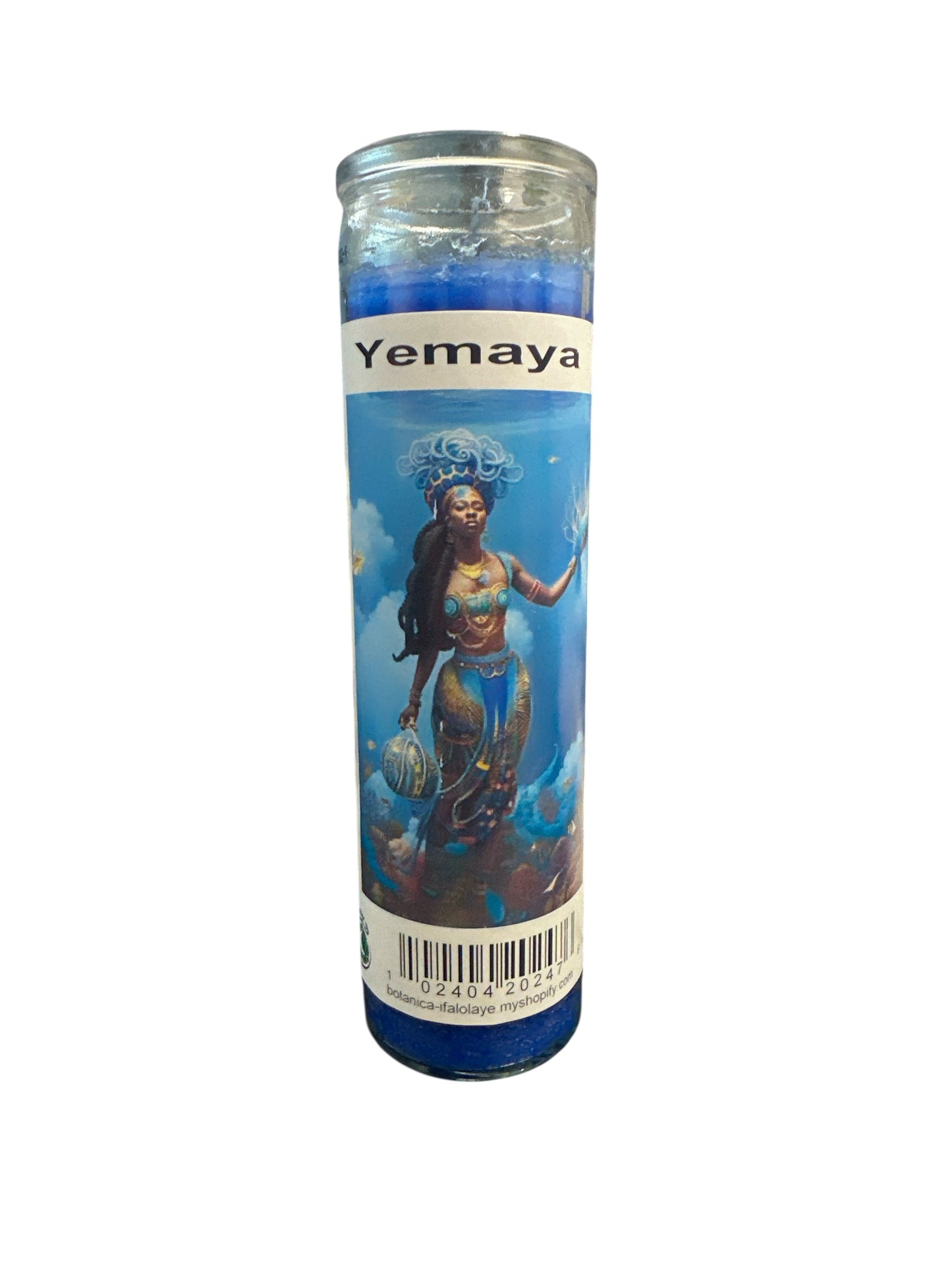 8" Yemaya image candle