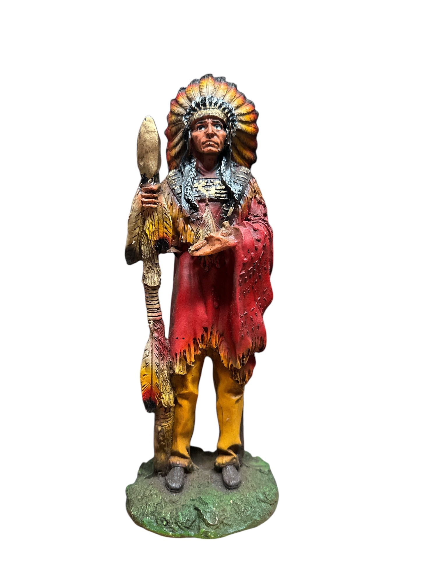 Standing Indian red cloths Image (Indio parado rojo) 15"