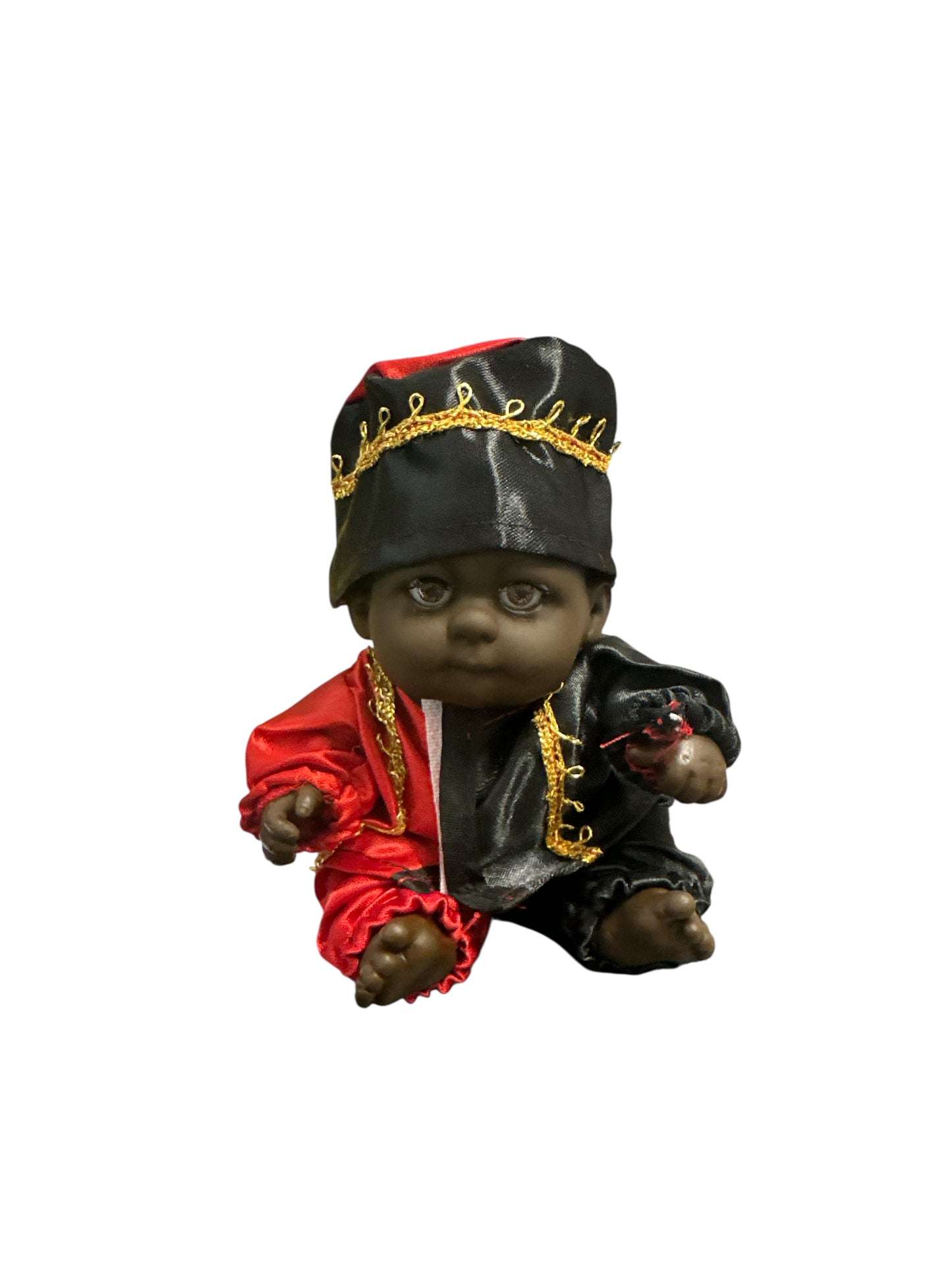 6" Baby dressed in Red and Black (Elegua)