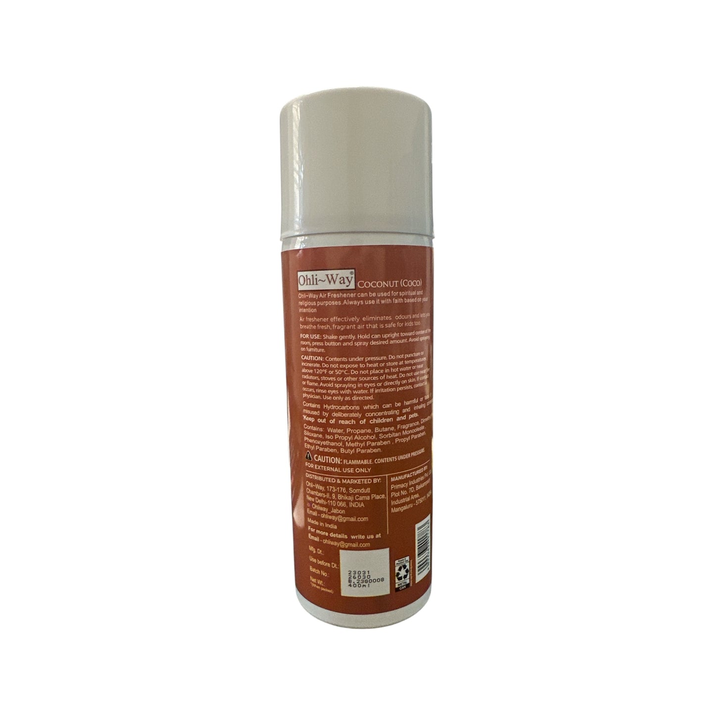 Coconut aerosol spray 13.52 oz