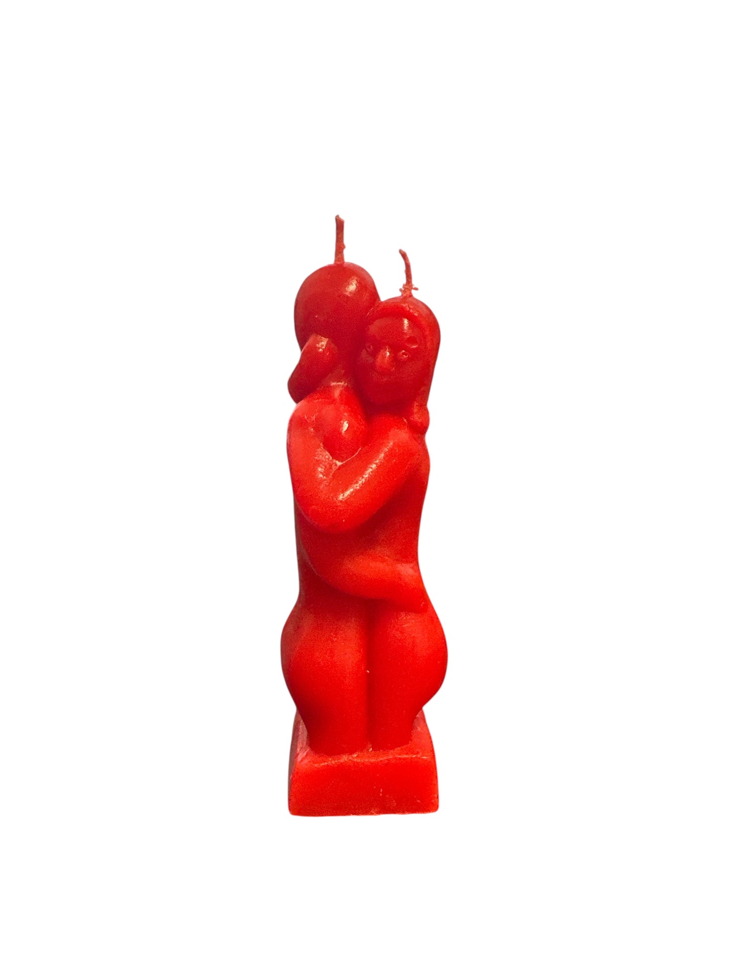 5" Red Erotic lovers candle face to face