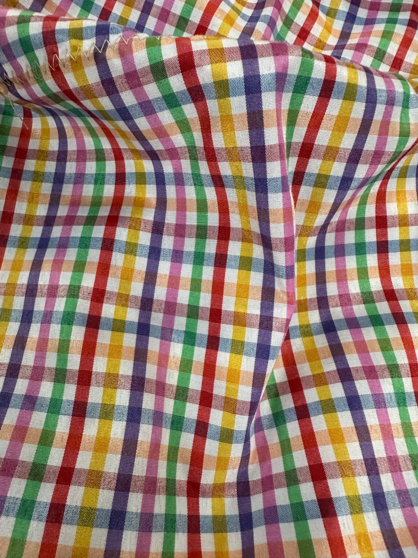 Multicolor Gingham Fabric 60"x 36"