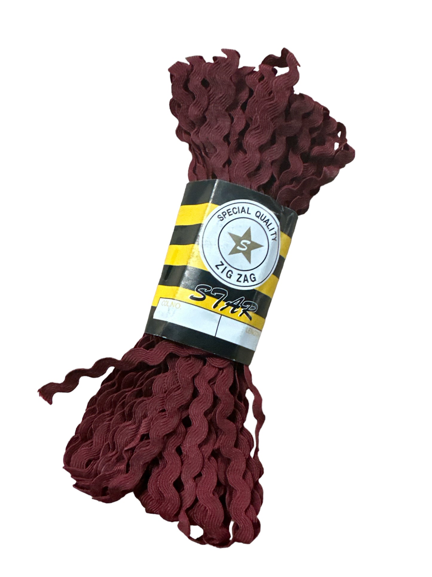Burgundy Ribbon Zig Zag 8 mm/ Cinta Burgundy Zig Zag 8 mm