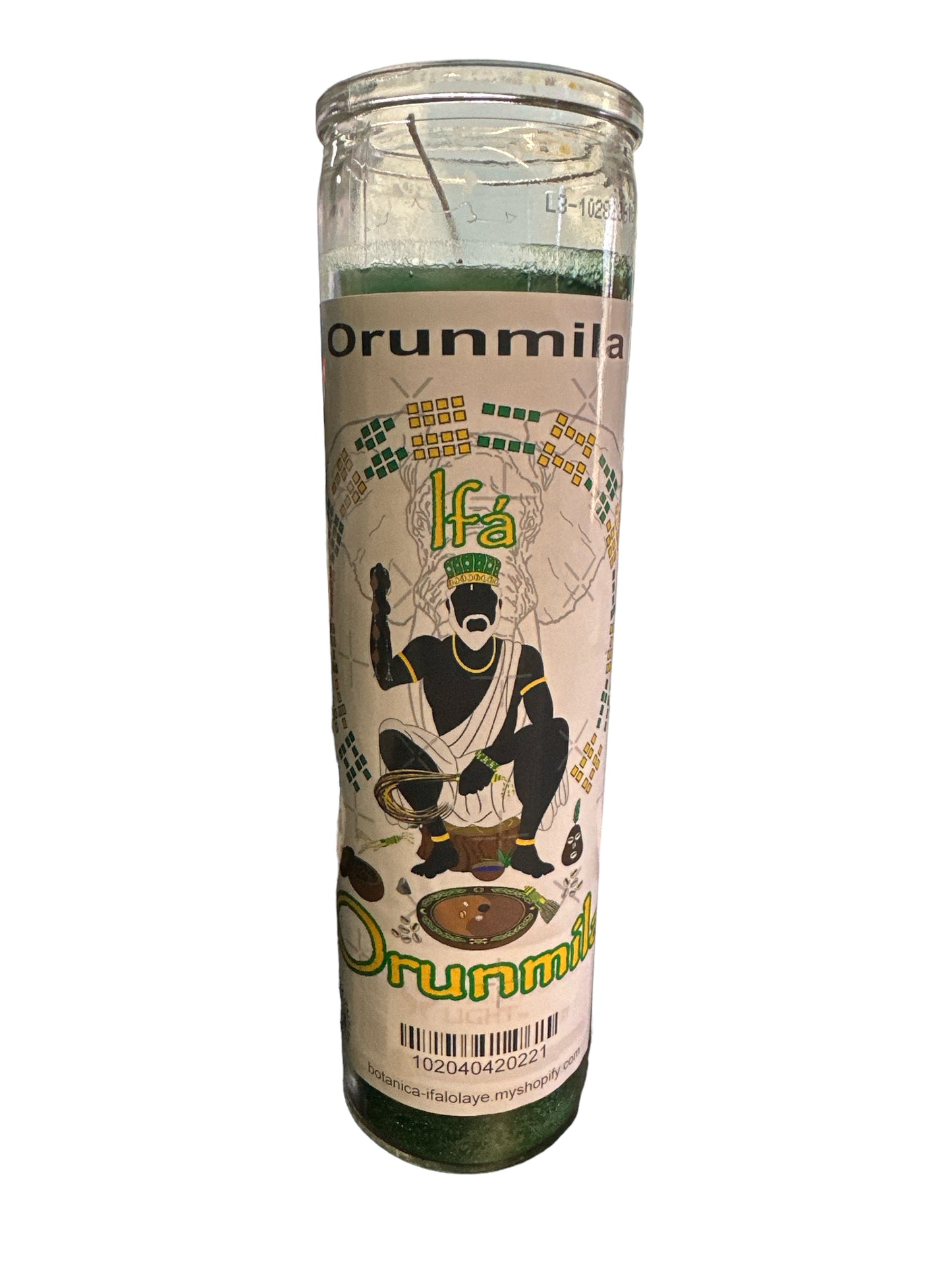Orunmila Image Candle (12 Units) / Orula Vela (12 Unidades)