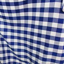 Royal Blue Gingham Fabric/ Guinga Azul Real