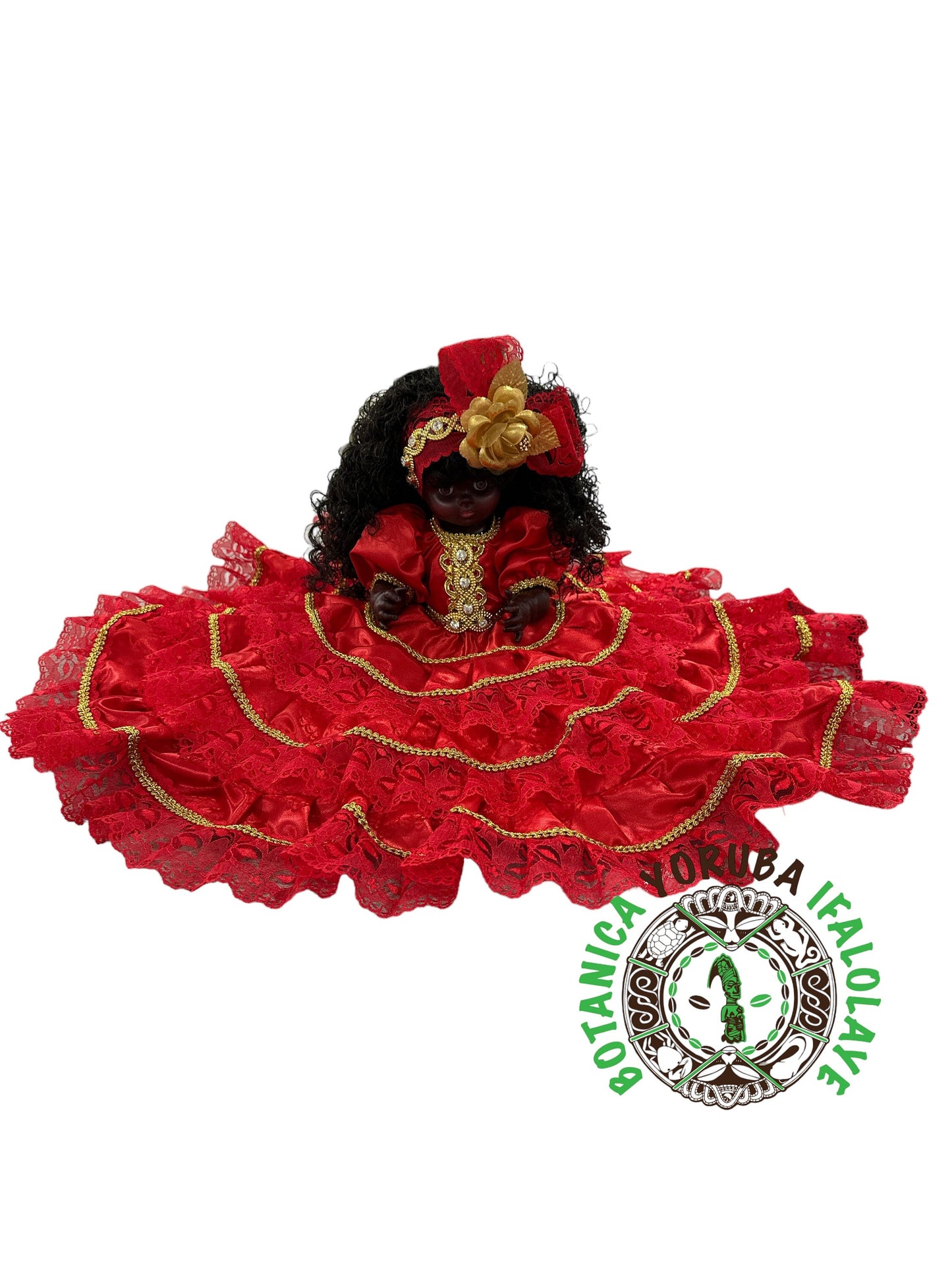 15" Spiritual Doll Dressed in Red and Gold