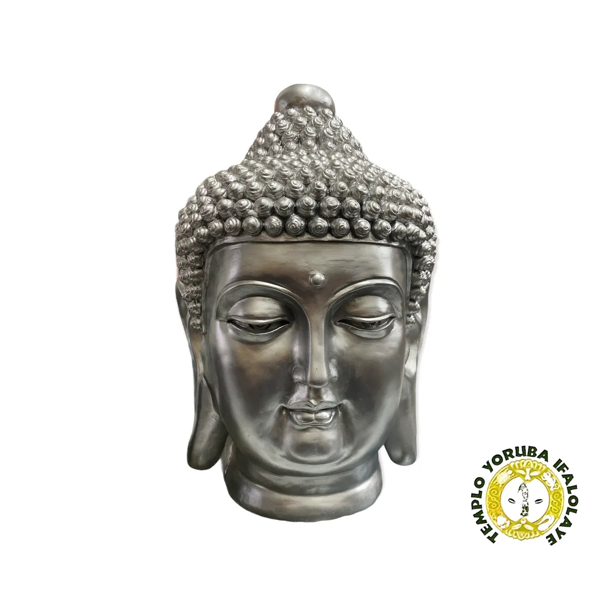 Buddha Silver Head 23"x 15"
