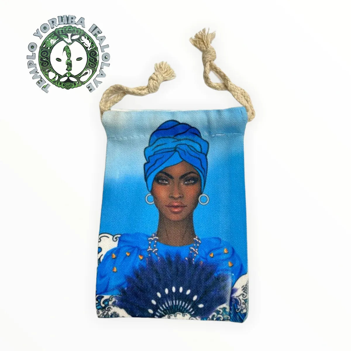 Yemaya cowries shell bag 4"x 6"