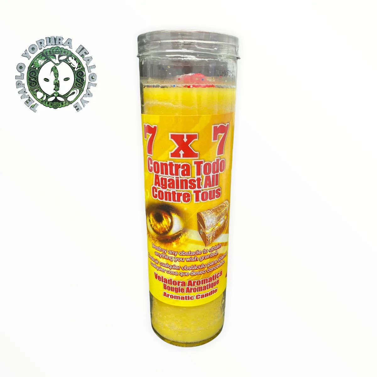 8" Astral 7x7 Candle against everything