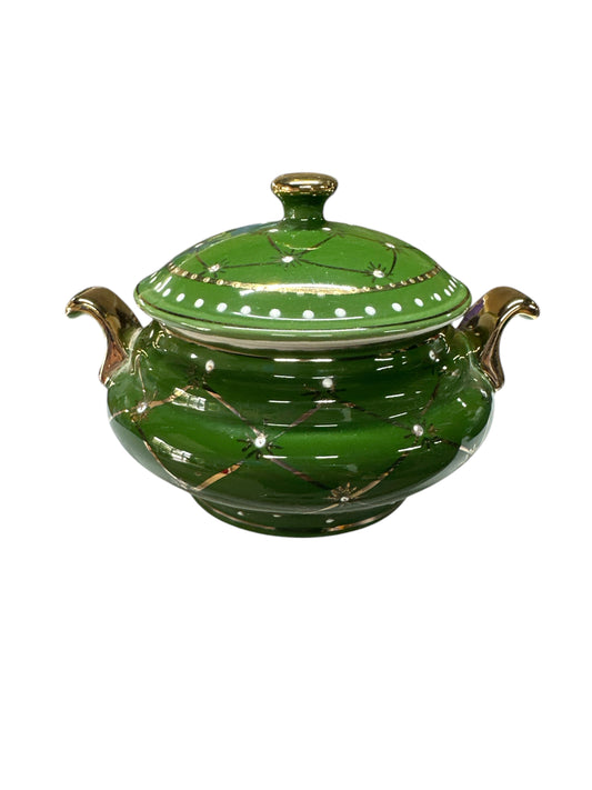 Small Green/ Gold Soperita Orula/ Inle 7”x 6”x 5”