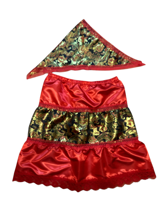 Red and Black skirt with keel one size