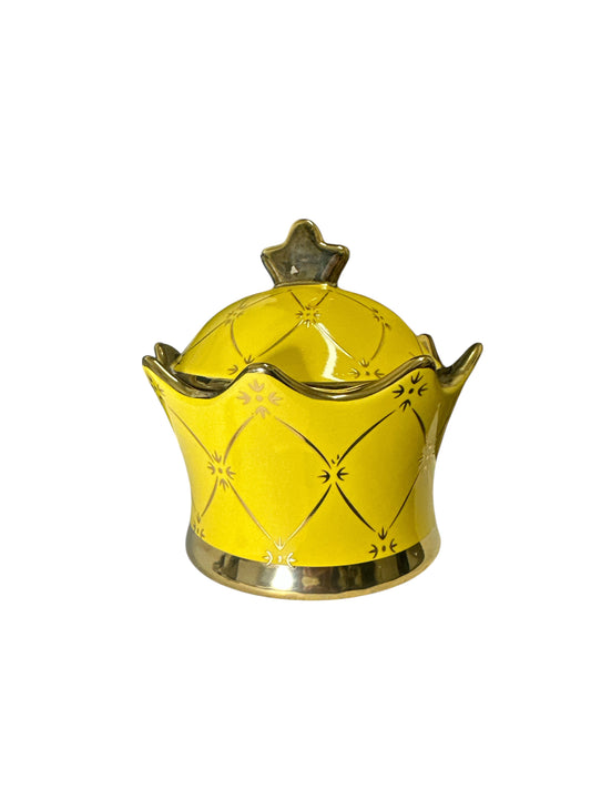 Small Tureen Yellow/ Gold Tureen 6”x 6”x 5”