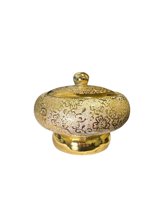 Gold tureen 9"x 5"x 9"