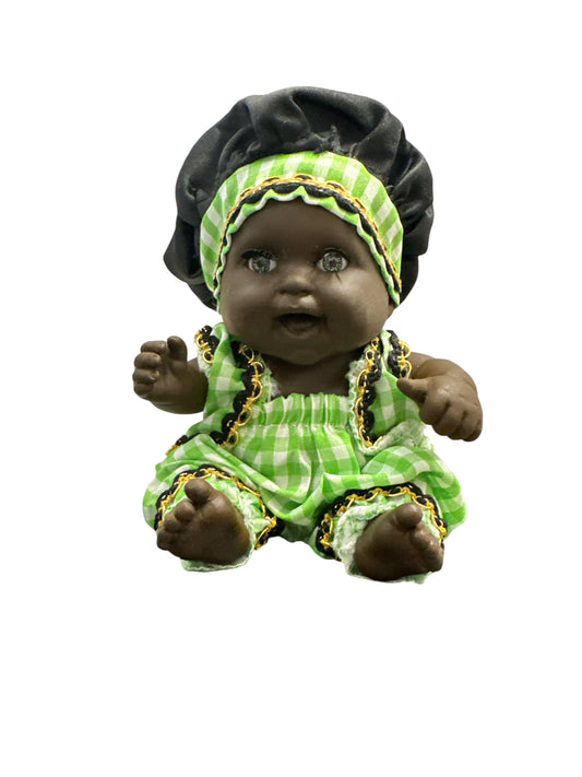 6" Baby dressed in Green and Black (Ogun)