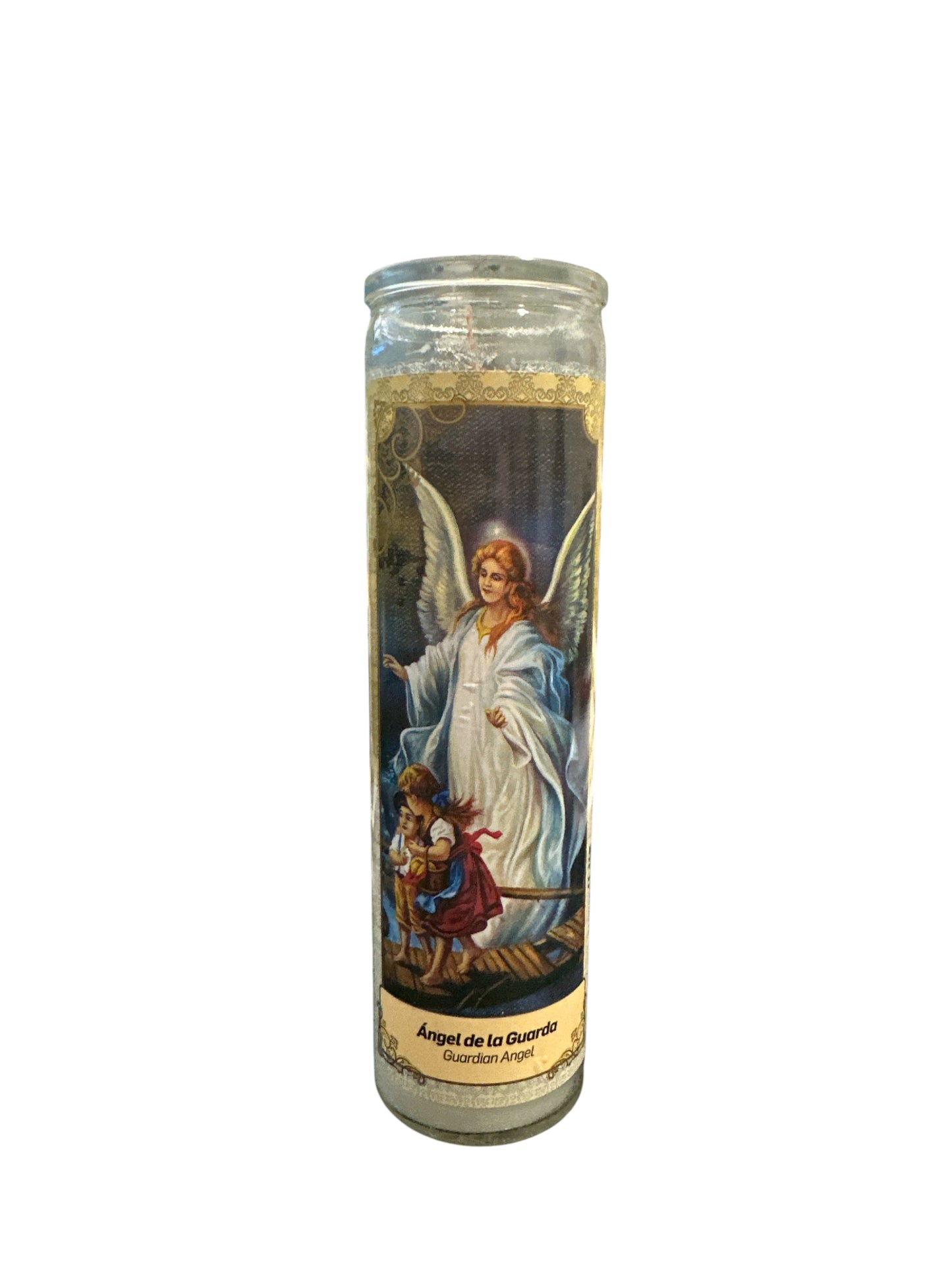 8" Guardian Angel image candle