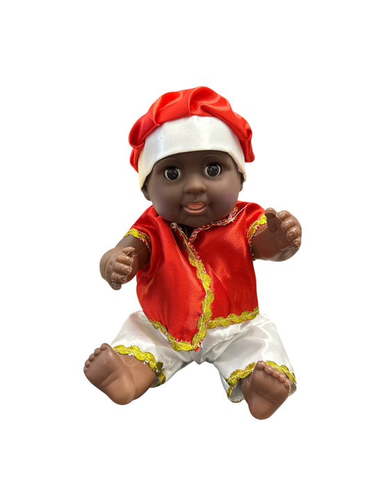 9" Baby dressed in Red and  White (Shango)