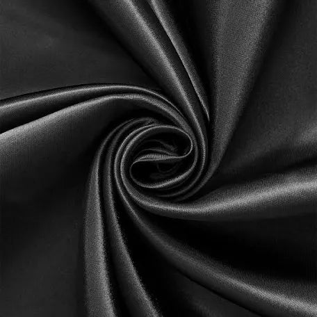 Black Satin Fabric/ Satin Negro