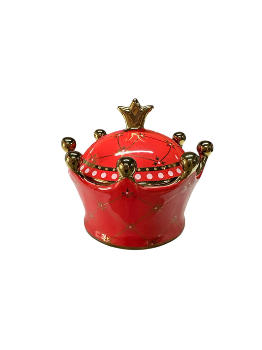 Small Crown Red/ Gold Soperita Ibeyi/Shango 6”x 6”x 5”