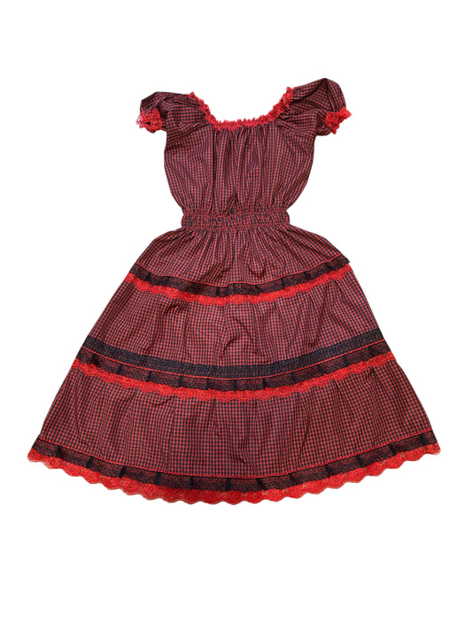 Gingham  Red/ Black dress