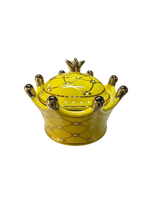 Small Crown Yellow/ Gold Soperita Ideu/Ochun/ ibeyi 6”x 6”x 5”