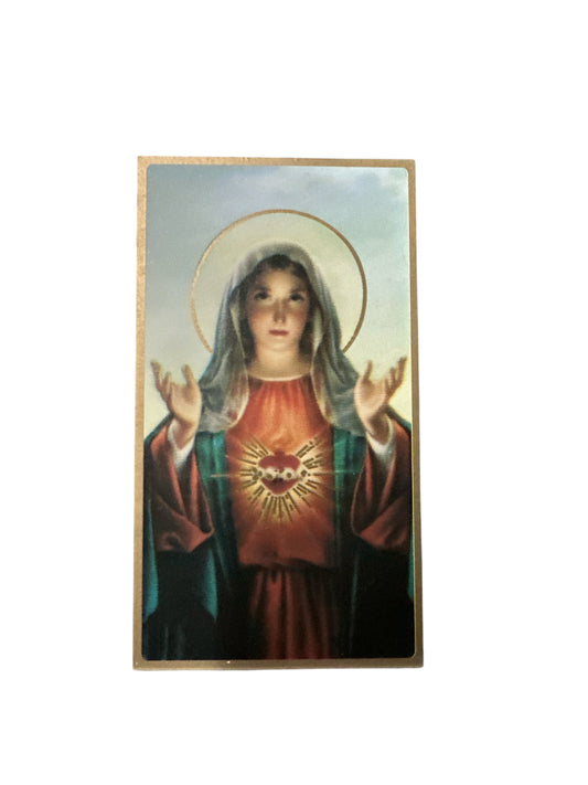 Prayer Card  María Santísima 4"x 2"