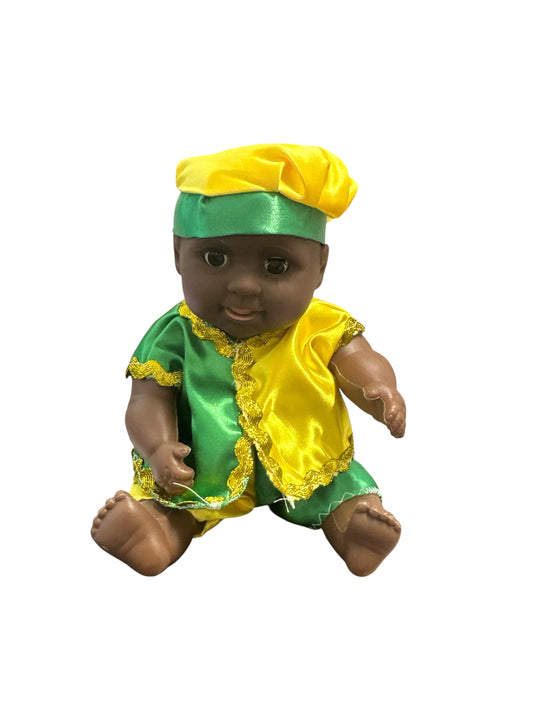 9" Baby dressed in Green and Yellow (Orula)