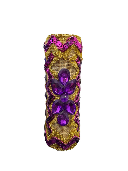 8" Saint Lazarus decorated candle