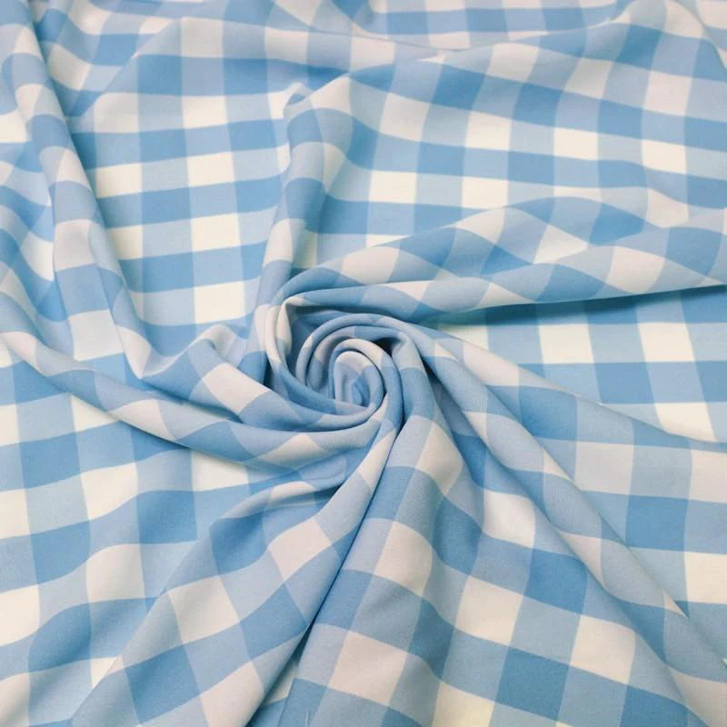 Turquoise Gingham Fabric/ Tela guinga Turquesa