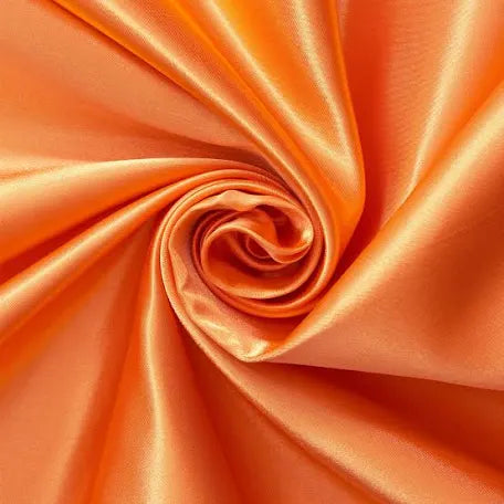 Orange Satin Fabric/ Satin Naranja