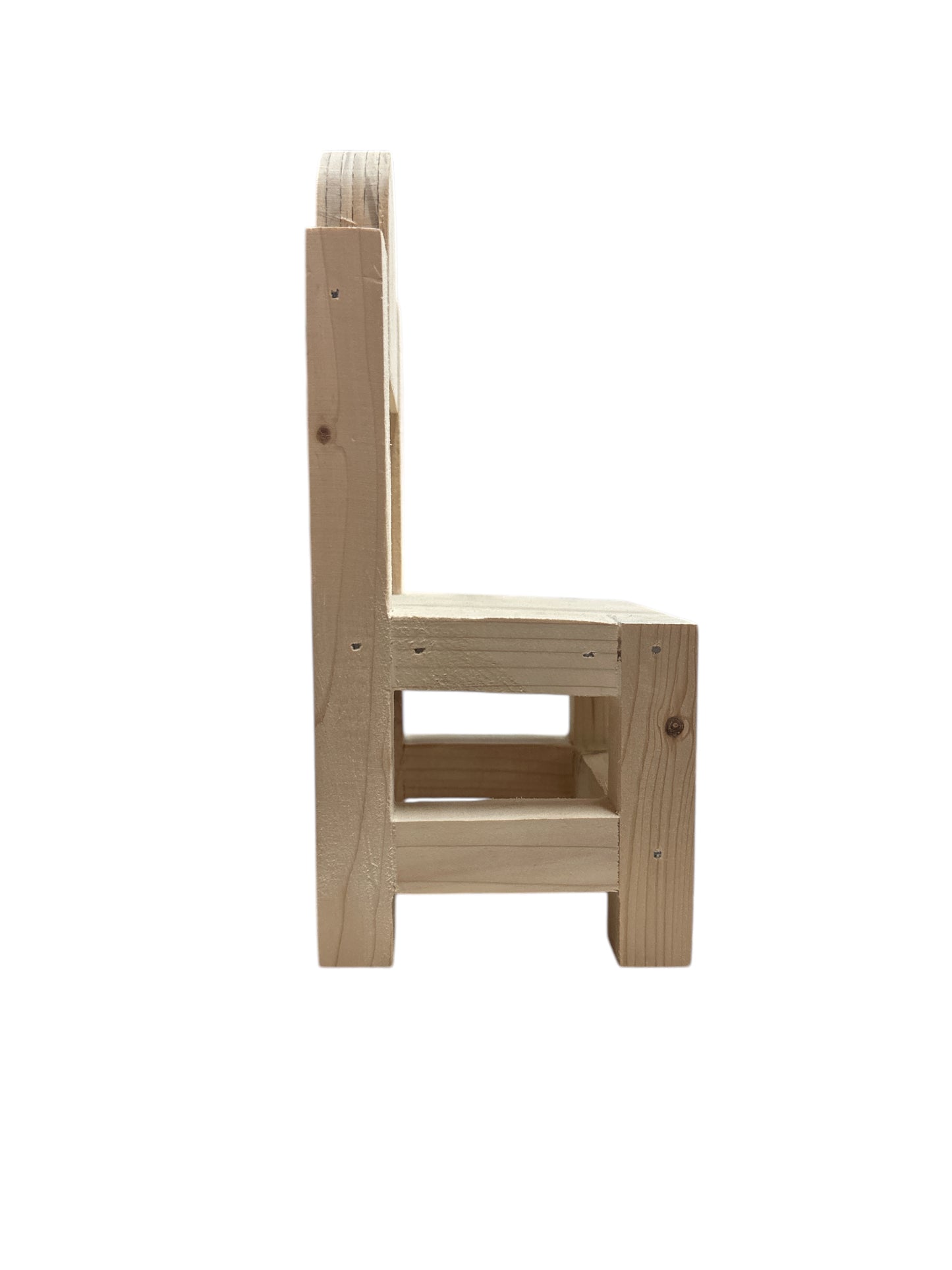 Taburete/ silla de madera 7"