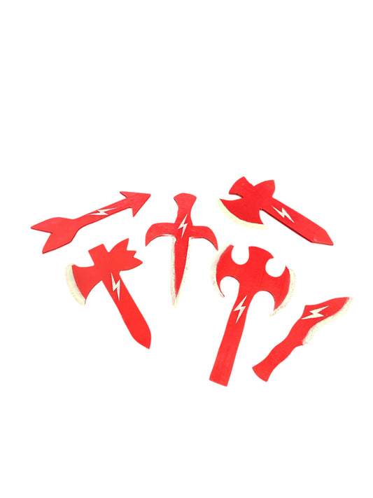 Shango Wooden Tools 7" (Red/ White)