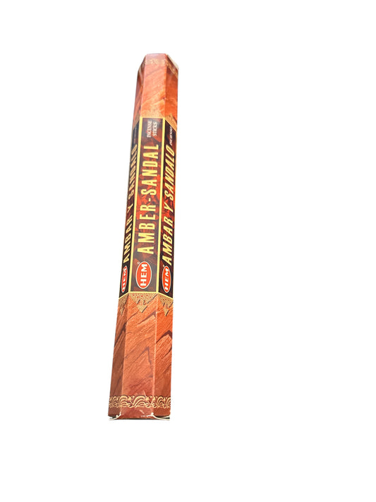 Amber  Sandalwood Incense Sticks (20 sticks)