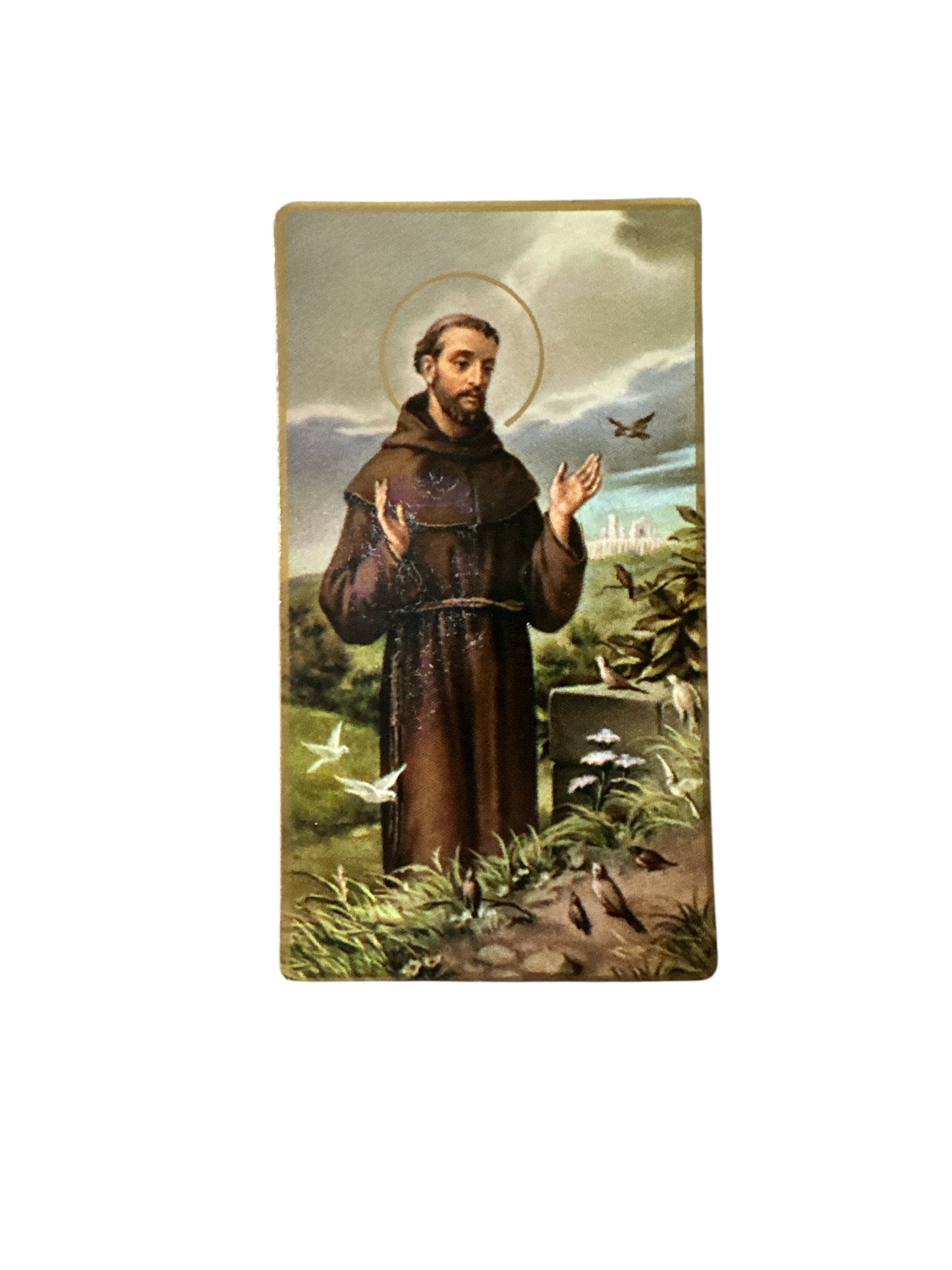 Prayer Card Saint Francisco 4"x2"