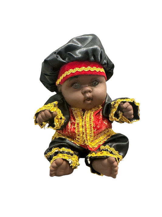 9" Baby dressed in Red and Black (Elegua)