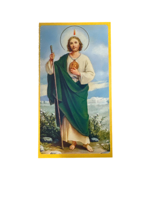 Prayer Card San Judas Tadeo 4"x 2"